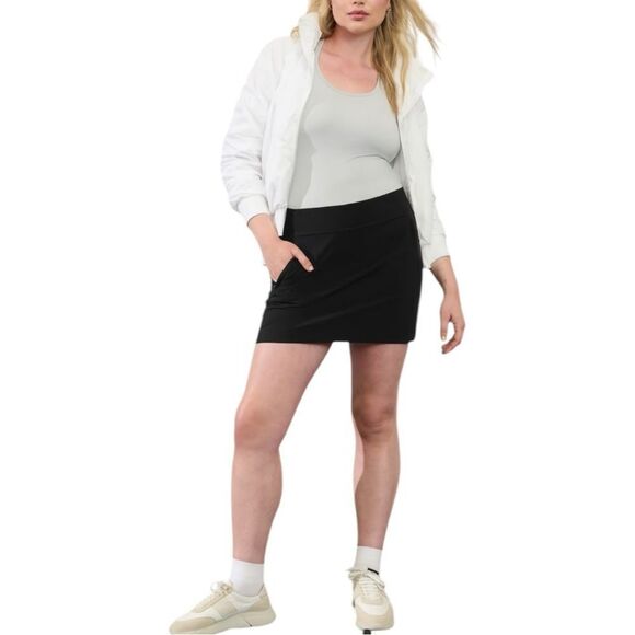 NWT ATHLETA Brooklyn Skort 16” Black 14 Tall - Picture 1 of 11